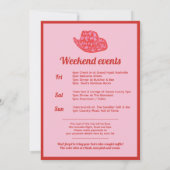 Invitation Cowgirl rose Dernier Rodéo Bachelorette (Dos)