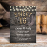 Invitation Cowgirl Rustic Grange Bois Western Sweet 16<br><div class="desc">Cowgirl Rustic Grange Bois Western Sweet 16 Invitations.</div>