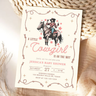 Invitation Cowgirl Western Baby shower