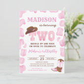 Invitation Cowgirl Western Deuxième 2e anniversaire Invitatio (Debout devant)