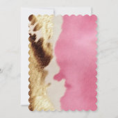 Invitation Cowgirl Western Pink Cream Gold Cowhide (Dos)