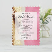 Invitation Cowgirl Western Pink Cream Gold Cowhide (Debout devant)