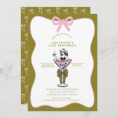 Invitation Cowgirl Whimsical Main dessinée 21ème anniversaire (Devant / Derrière)