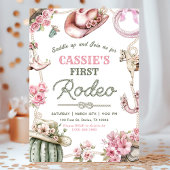 Invitation Cowgirl Wild West 1st Rodeo Ranch Birthday Party