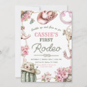 Invitation Cowgirl Wild West 1st Rodeo Ranch Birthday Party (Devant)