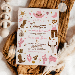 Invitation Cowgirl Wild West Rodeo Baby shower