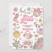 Invitation Cowgirl Wild West Rodeo Disco fête d'anniversaire (Devant)