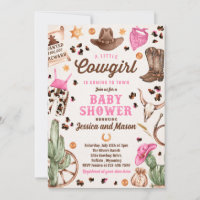 Cowgirl Wild West Rodeo Ranch Baby shower fille