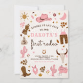 Invitation Cowgirl Wild West Rodeo Ranch fête d'anniversaire (Devant)