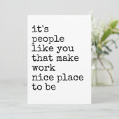 Invitation Coworker Appreciation Minimalist Thank You (Debout devant)