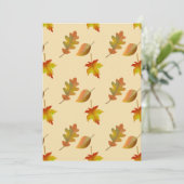 Invitation Cozy autumn maple leaves oak leaves (Debout devant)