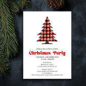 Invitation Cozy Buffalo Christmas Tree Holiday Celebration