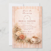 Invitation Cozy Cafe Romance Bridal Shower (Devant)
