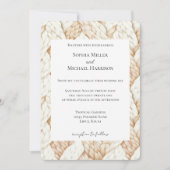 Invitation Cozy Cream Beige Weaves Wedding (Devant)