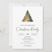 Invitation Cozy Neutral Earthy Rustic Minimalist Xmas Party (Devant)
