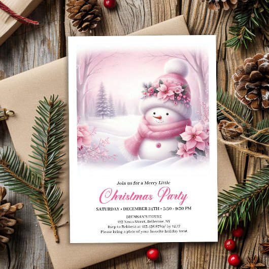 Invitation Cozy Snowy Forest Kids Download Christmas Invite