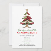 Invitation Cozy whimsical Christmas tree winter event invite (Devant)