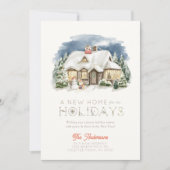 Invitation Cozy Winter New Home Fox Christmas Holiday Card (Devant)