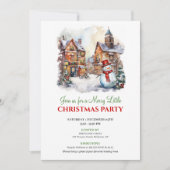 Invitation Cozy winter scene holiday celebration invite (Devant)