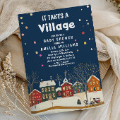 Invitation Cozy Winter Village Baby Shower