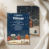 Invitation Cozy Winter Village Baby Shower