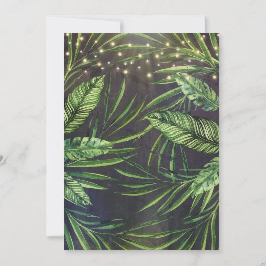 Invitation Crab Beach Palm String Mariage (Dos)