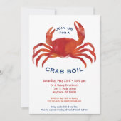 Invitation Crab Boil Dîner De Fruits De Mer De Pay (Devant)