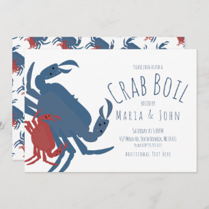 Invitation Crab Boil Party Anniversaire Dîner Crawfish