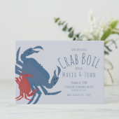 Invitation Crab Boil Party Anniversaire Dîner Crawfish Bleu (Debout devant)