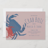 Invitation Crab Boil Party Anniversaire Dîner Crawfish Rose (Devant)