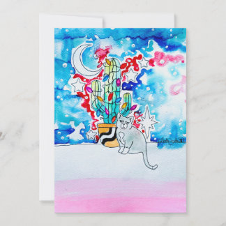 Invitation Crabby Cat Holiday Card