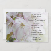 Invitation Crabe blanc rose Fleur de pomme fleurs Quinceanera (Devant)