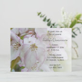 Invitation Crabe blanc rose Fleur de pomme fleurs Quinceanera (Debout devant)
