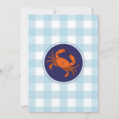 Invitation Crabe bouil fête d'anniversaire Marine Fruits de m (Dos)