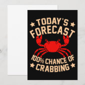 Invitation Crabe Crabes Fruits de mer Crabe Crabe Crabe Homar (Devant / Derrière)