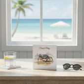 Invitation Crabe de plage à l'aquarelle, personnalisé