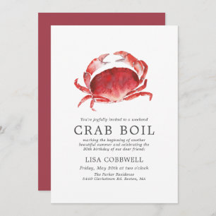 Invitation Crabe des Crimes  Réchauffement minimal du crabe d