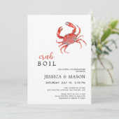 Invitation Crabe Fête des mariées Couples de fruits de mer (Debout devant)