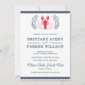 Invitation Crabe Mariage nautique moderne (Devant)