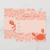 Invitation Crabe mosaïque (Devant / Derrière)