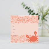 Invitation Crabe mosaïque (Debout devant)