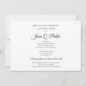 Invitation Crabe rose blanc Fleurs de pomme Vivant Fête funér (Dos)