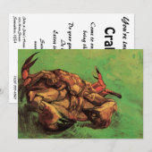 Invitation Crabe vu de dos par Vincent van Gogh (Devant / Derrière)
