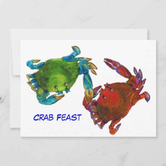 Invitation Crabes du Maryland avant et après (Devant)