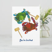 Invitation Crabes du Maryland avant et après que vous soyez (Debout devant)