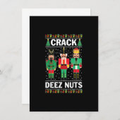 Invitation Crack Deez Nuts Drôle Noël (Devant / Derrière)