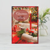 Invitation Crackers et bougies de Noël (Debout devant)