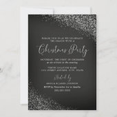Invitation Craie festive Noël blanc rouge (Devant)
