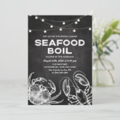 Invitation craie pour bouillabaisse de fruits de m (Debout devant)