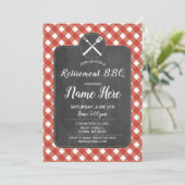 Invitation Craie rouge de BBQ de guingan d'invitation de (Debout devant)